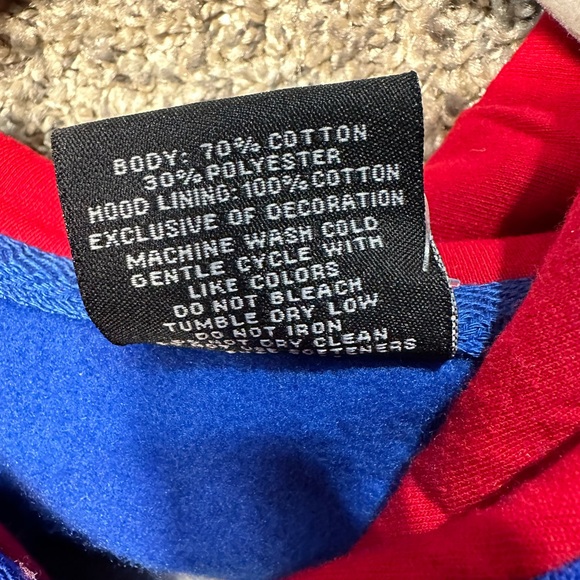 NWT Men’s Colosseum Royal Kansas Jayhawks Resistance Pullover Hoodie Size Medium - Picture 5 of 6